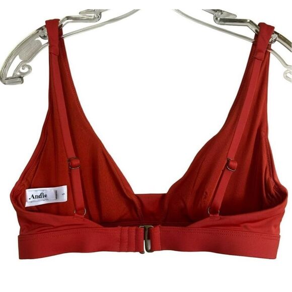 Andie Tahiti Swim Top in Chili Pepper Red Size Small NWT Eco - Picture 4 of 6